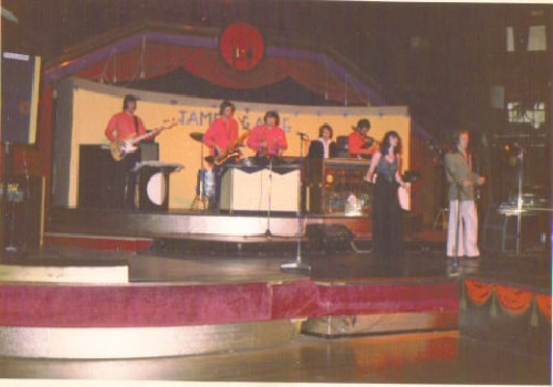 Majella Brady with The James Band who performed at Tiffanys in Glasgow in 1974